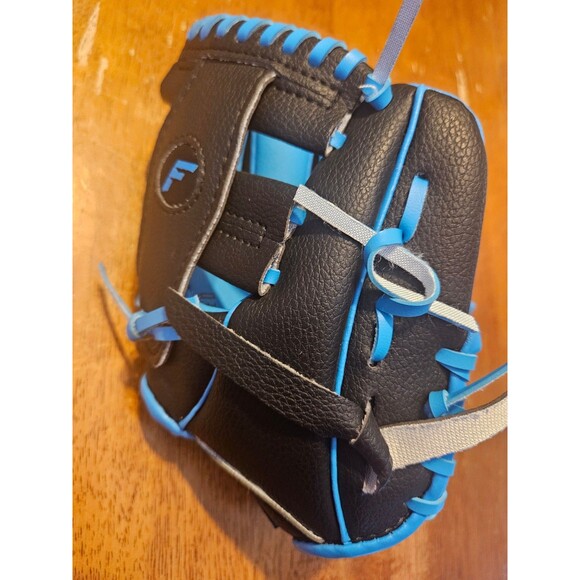 Youth Franklin Baseball Glove Blue and Black Inferno Dura-Bond Lacing - Picture 2 of 8